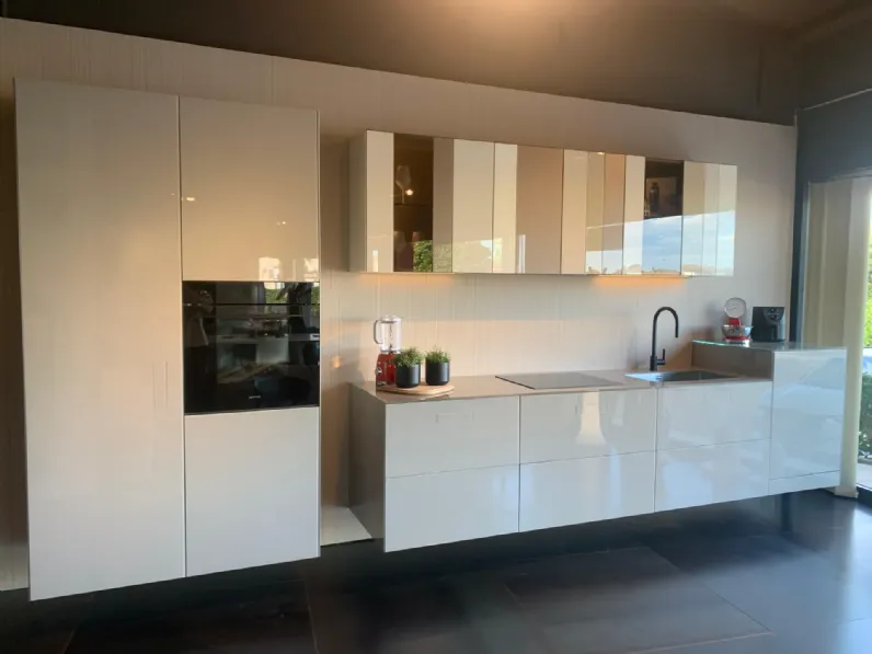 Cucina Now 36e8 design tortora Lago lineare scontata 46%