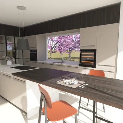 Cucina tortora moderna ad angolo Arredo3 Cucina tekna composizione 4 a soli 15700 Euro