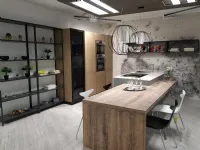 Cucina tortora moderna con penisola Xl Giemme in Offerta Outlet