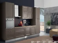 Cucina tortora moderna lineare Cucina mod.caravaggio versione in arkolcel colore nocciola scontata del 35% Aran cucine in Offerta Outlet