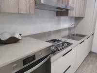 Cucina tortora moderna lineare Round Lube cucine in Offerta Outlet