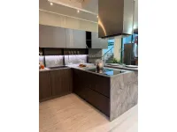 Cucina Up design  moderna noce Ar-tre ad angolo scontata 50%