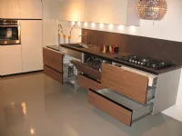 Cucina Valcucine design ad angolo noce in legno Artematica noce tattile