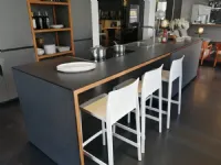 Cucina Valcucine moderna ad isola grigio in laminato opaco Forma mentis