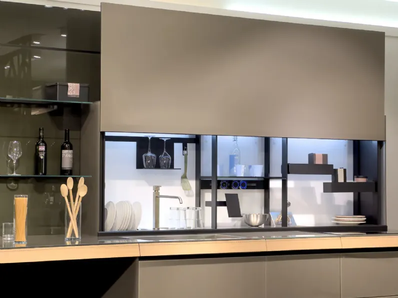 Cucina a PREZZI OUTLET in vetro Valcucine -45%