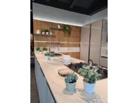 Cucina Veneta cucine design con penisola grigio in vetro Edge vetro 