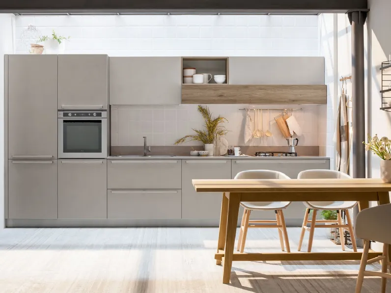 Cucina lineare in laccata modello Start time 11 ad un prezzo riservato 