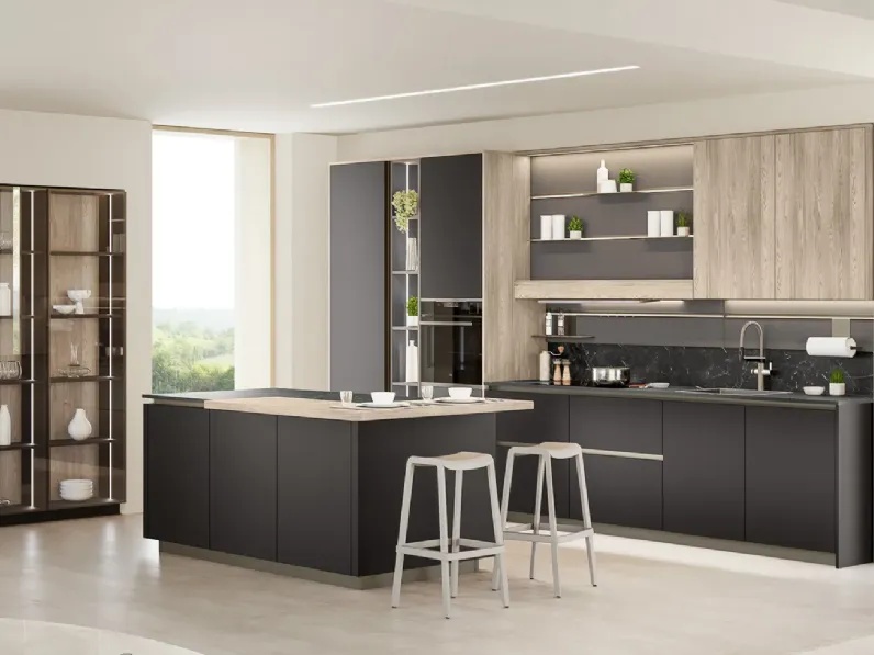 Cucina lineare in laccata modello Start time 11 ad un prezzo riservato 