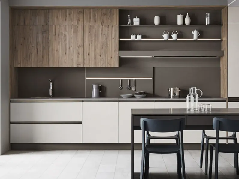 Cucina lineare in laccata modello Start time 11 ad un prezzo riservato 