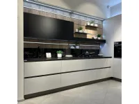 Cucina Veneta cucine moderna ad angolo grigia in laccata opaco Oyster
