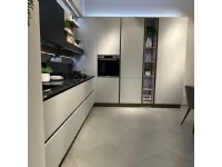 Cucina Veneta cucine moderna ad angolo grigia in laccata opaco Oyster