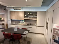 Cucina ad angolo in laccata lucido bianca Start presa a prezzo scontato