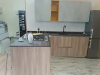 Cucina Venezia moderna rovere chiaro ad angolo Giannei