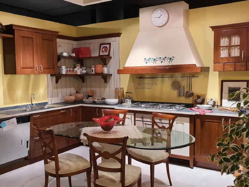 Cucina ad angolo in legno a prezzo scontato 42%