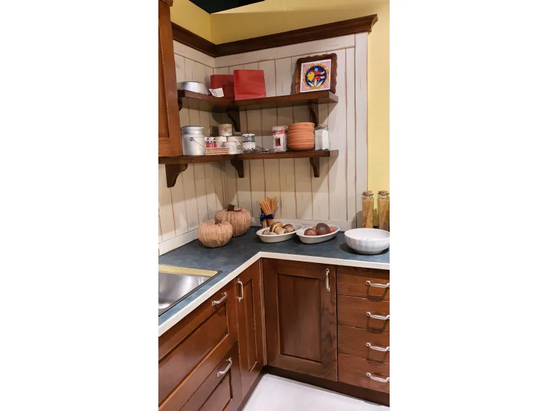Cucina ad angolo in legno a prezzo scontato 42%