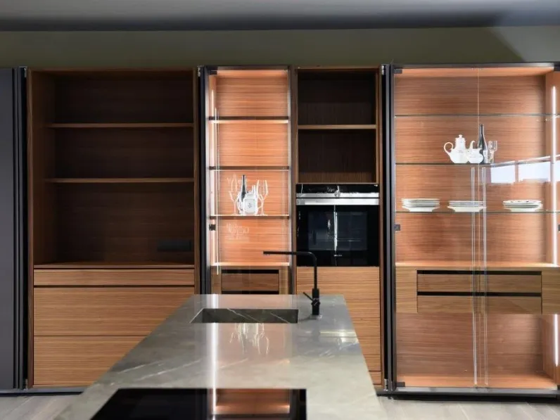 Cucina grigio design ad isola Tisettanta Vision a soli 35000€