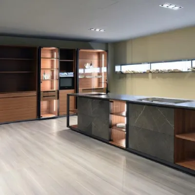 Cucina grigio design ad isola Tisettanta Vision a soli 35000€