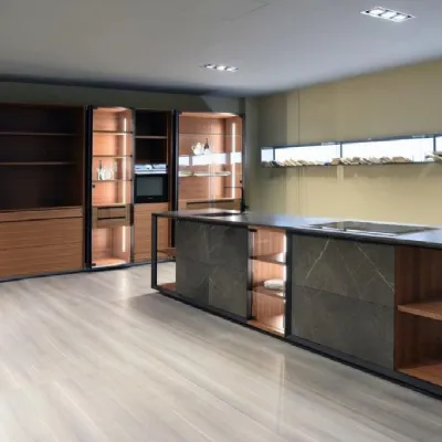 Cucina grigio design ad isola Tisettanta Vision a soli 35000