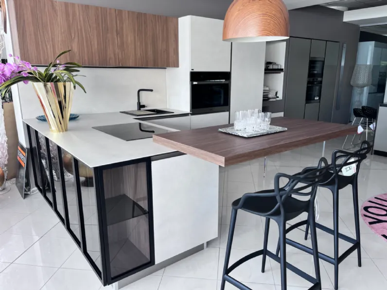 Cucina a PREZZI OUTLET in laminato materico Snaidero -31%