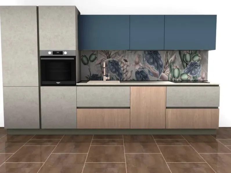 Cucina altri colori moderna lineare Young lineare Stosa scontata