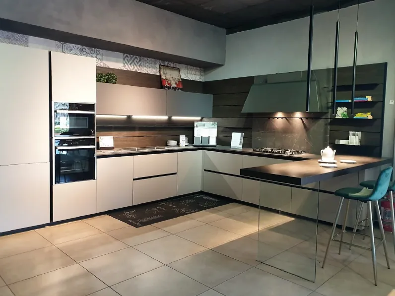 Cucina Z6 design altri colori ad angolo Arredo3