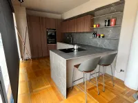 Cucina tortora moderna con penisola Zampieri cucine Segni up a soli 26900
