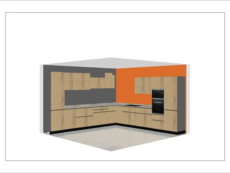 Cucina a PREZZI OUTLET in legno Zecchinon -30%