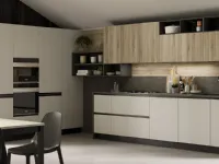 Cucina rovere chiaro moderna ad angolo Zoe Prima cucine a soli 10500