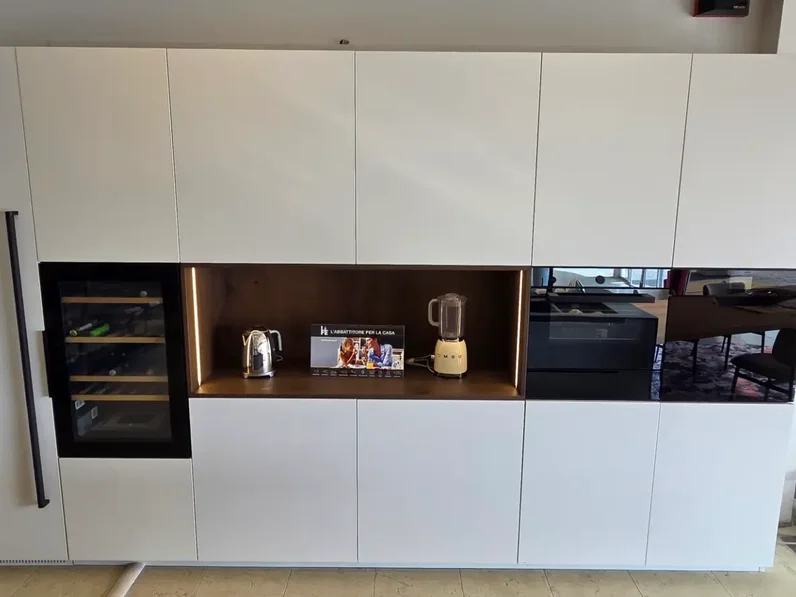 Cucine Zampieri Cucine opaco bianco e laccata metallico acciaio