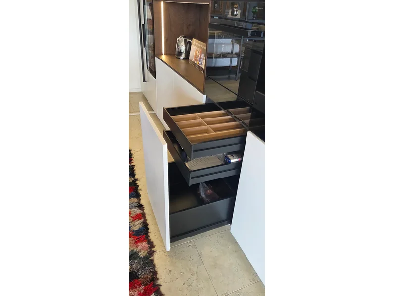 Cucine Zampieri Cucine opaco bianco e laccata metallico acciaio