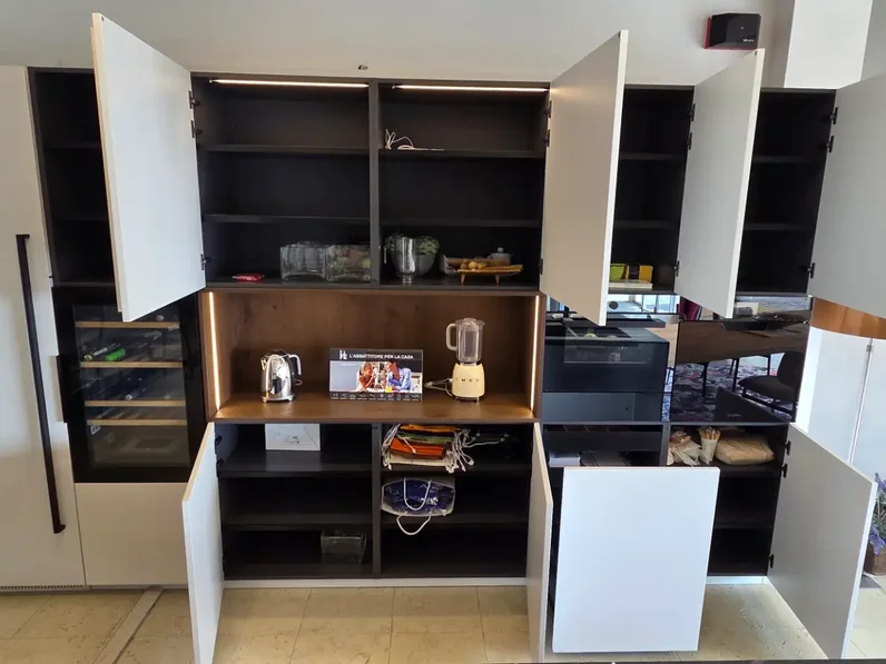 Cucine Zampieri Cucine opaco bianco e laccata metallico acciaio