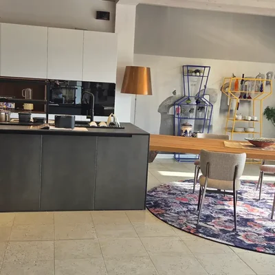 Cucine Zampieri Cucine opaco bianco e laccata metallico acciaio