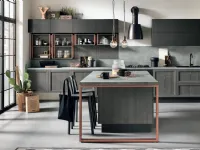     cucina legno grigia modello industrial offerta pezzo  Moderne Legno Grigio completa del set eldom hotpoint a+