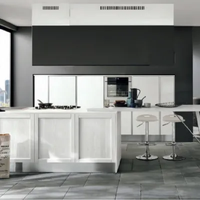 Cucina Nuovi Mondi Cucine Cucina moderna anta con maniglie integrata e isola in offerta nuovimondi scontato del -57 %