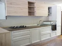 Cucine Cucina Cucina  moderna con penisola da cm 180 mobile  essenza rovere in offerta nuovimondi outlet scontato del -49 %