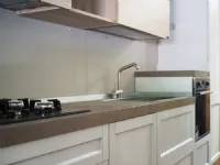 Cucine Cucina Cucina  moderna con penisola da cm 180 mobile  essenza rovere in offerta nuovimondi outlet scontato del -49 %