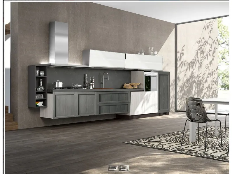 Nuovi Mondi Cucine Cucina Cucina moderna in legno in offerta completa nuovimondi outlet Industriale