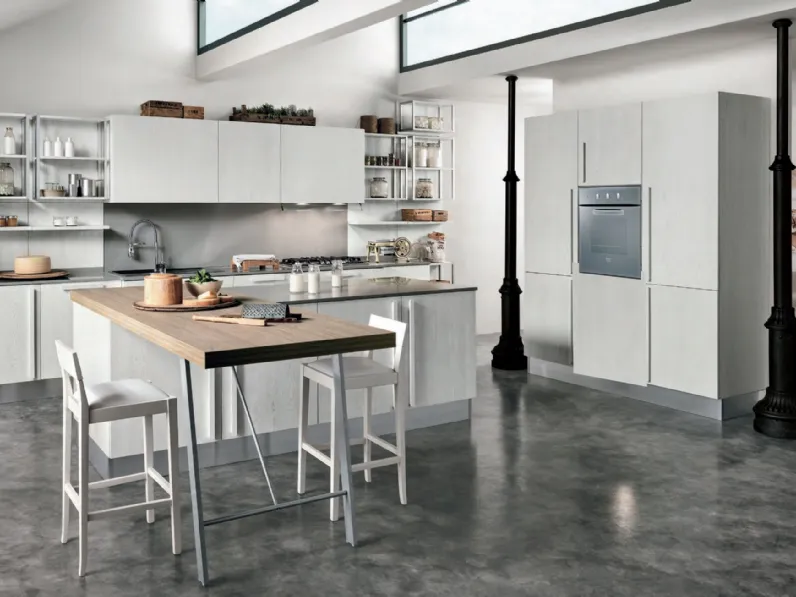 Cucina shabby vintage chic con isola e piano snack in offerta outlet nuovimondi