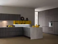 OFFERTA Cucina ad angolo con bancone LINEA di CUCINE STORE (340X215cm)