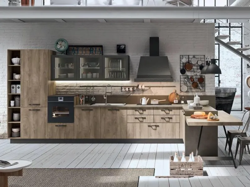 OFFERTA cucina con penisola e bancone CUCINE STORE (Misura 455x300cm)