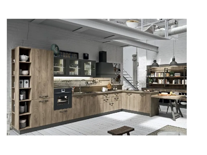 OFFERTA cucina con penisola e bancone CUCINE STORE (Misura 455x300cm)
