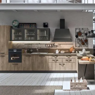 OFFERTA cucina con penisola e bancone CUCINE STORE (Misura 455x300cm)