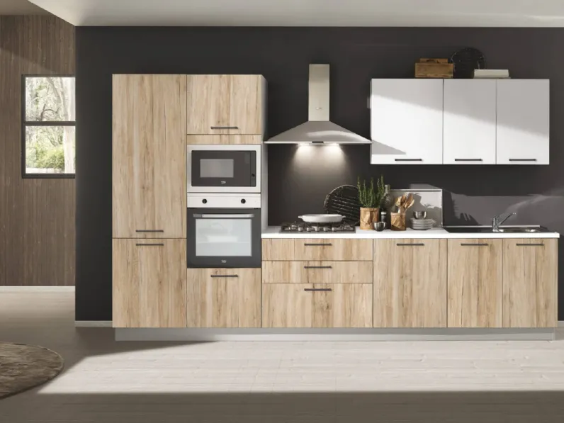 OFFERTA Cucina lineare CUCINE STORE CORI misura 360cm completa di elettrodomestici 