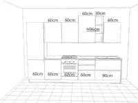 OFFERTA cucina lineare IRIS di CUCINESTORE (misura 330cm)