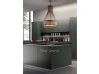 Cucina Febal moderna ad isola, antracite in legno. Eleganza ed eleganza.