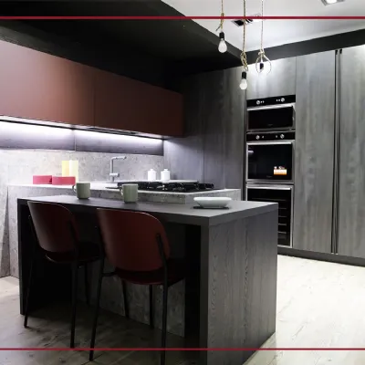 Cucina Kal quadra moderna altri colori Arredo3 ad angolo scontata 45%