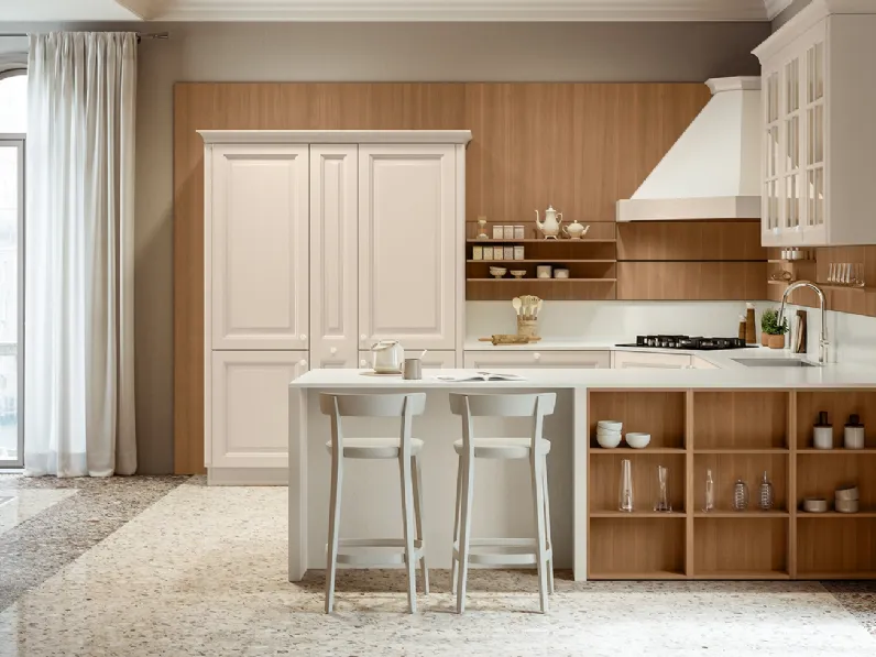 Cucina lineare in legno modello Pavese 01 ad un prezzo riservato 