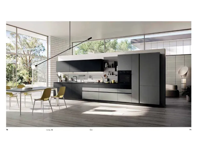Cucina lineare in melaminico altri colori Q01 * a prezzo scontato