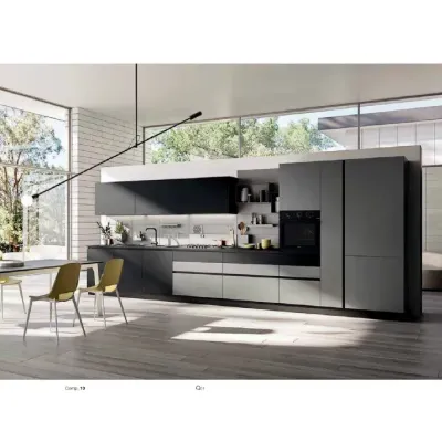 Cucina lineare in melaminico altri colori Q01 * a prezzo scontato