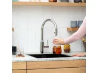 Cucina lineare in acciaio modello Sistema quooker ad un prezzo riservato 